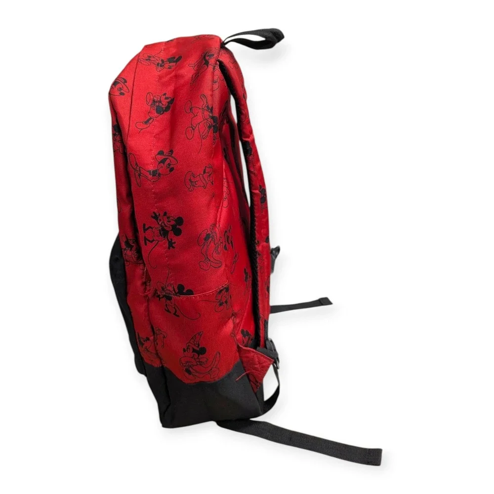 Disney Store Mickey Mouse Heritage Red Black Canvas Backpack All Over Print AOP‎